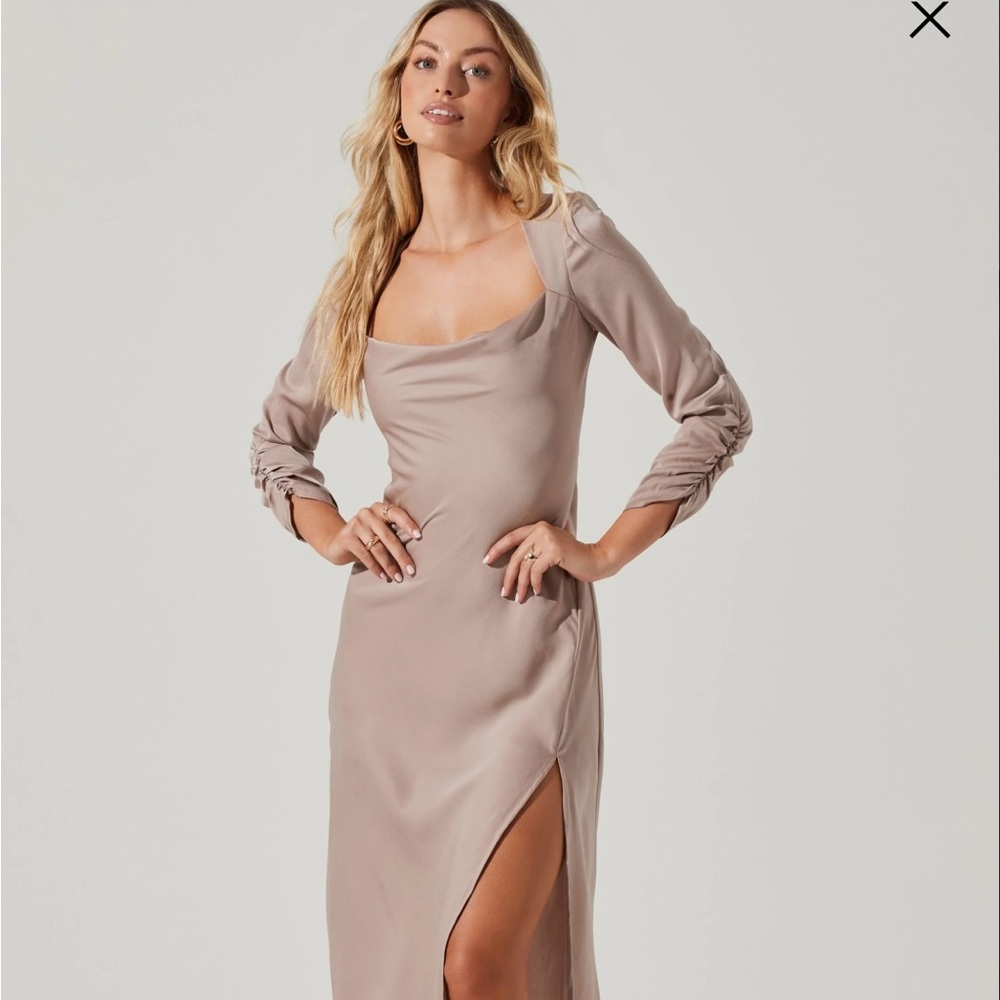 ASTR THE LABEL GRACIE GUNMETAL DRESS
